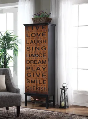 2-door Accent Cabinet Rich Brown And Black