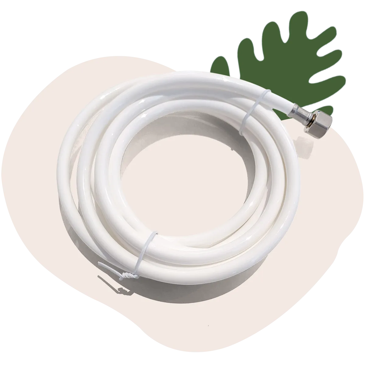 9' Polyurethane Hose with Single Brass 3/8" Compression Fitting