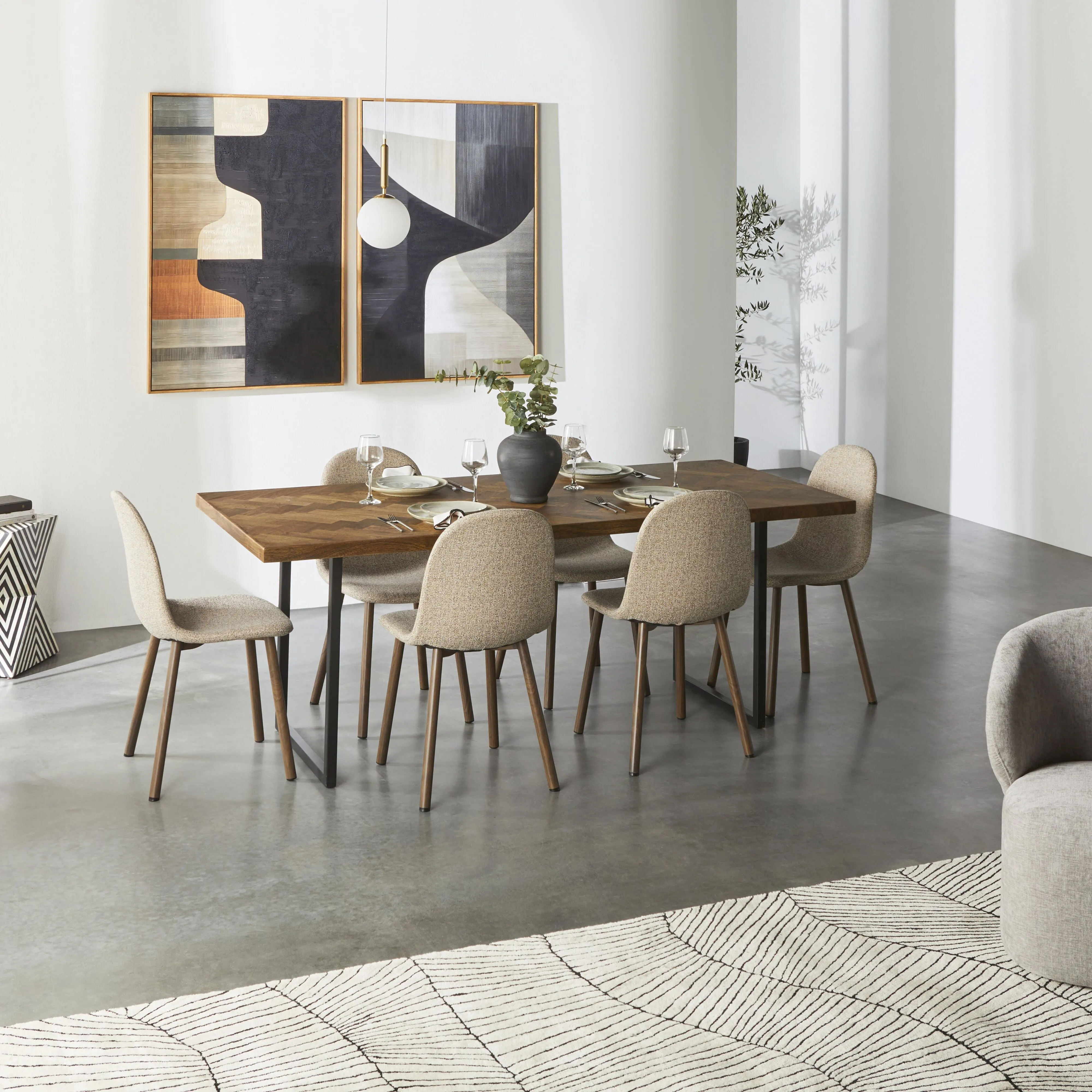 Abstract Geometry I Canvas Print 80x120cm