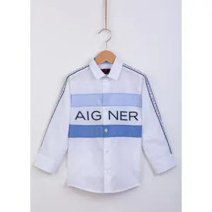 Aigner Kids Boy's Blue & White Shirt