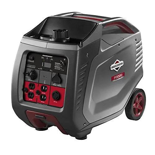 Briggs & Stratton 30545 P3000 PowerSmart 3000-Watt Inverter Generator with (4) 120-Volt AC Outlets & (1) 12-Volt DC Outlet