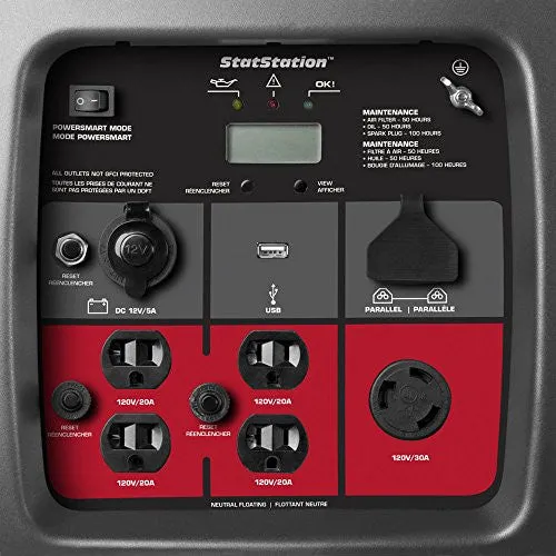 Briggs & Stratton 30545 P3000 PowerSmart 3000-Watt Inverter Generator with (4) 120-Volt AC Outlets & (1) 12-Volt DC Outlet