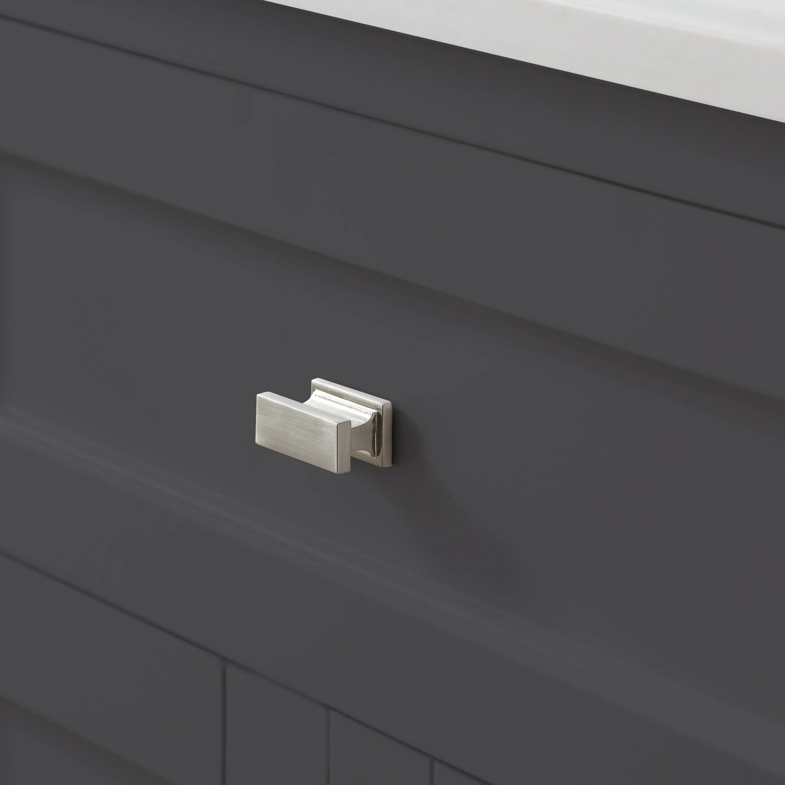 Cahaba CAVJUN48CG Juniper 48 in. Freestanding Vanity with Engineered Stone Top and Ceramic Basin - Charcoal Gray