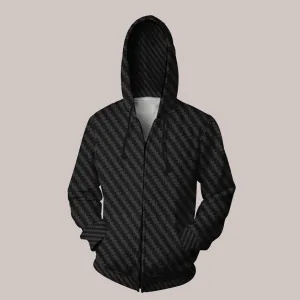 Carbon Hoodie – Sleek Monochrome Psychedelic Art