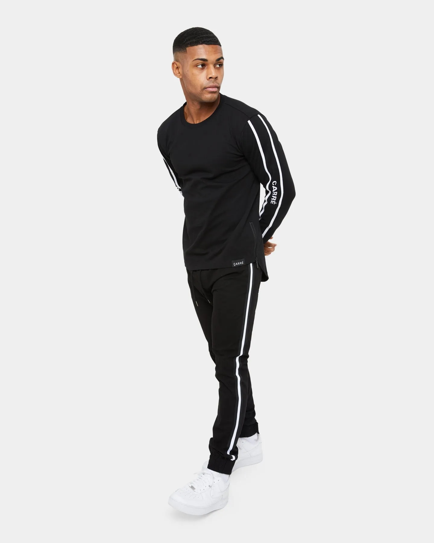 Carre Precision Zip Droptail Long Sleeve T-Shirt Black
