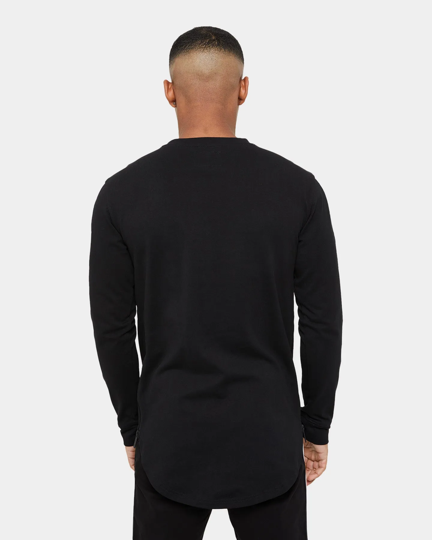 Carre Precision Zip Droptail Long Sleeve T-Shirt Black