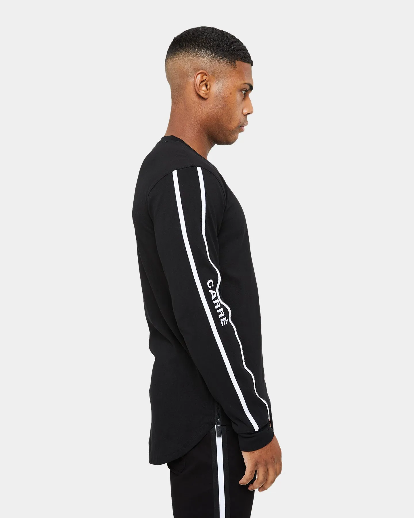 Carre Precision Zip Droptail Long Sleeve T-Shirt Black