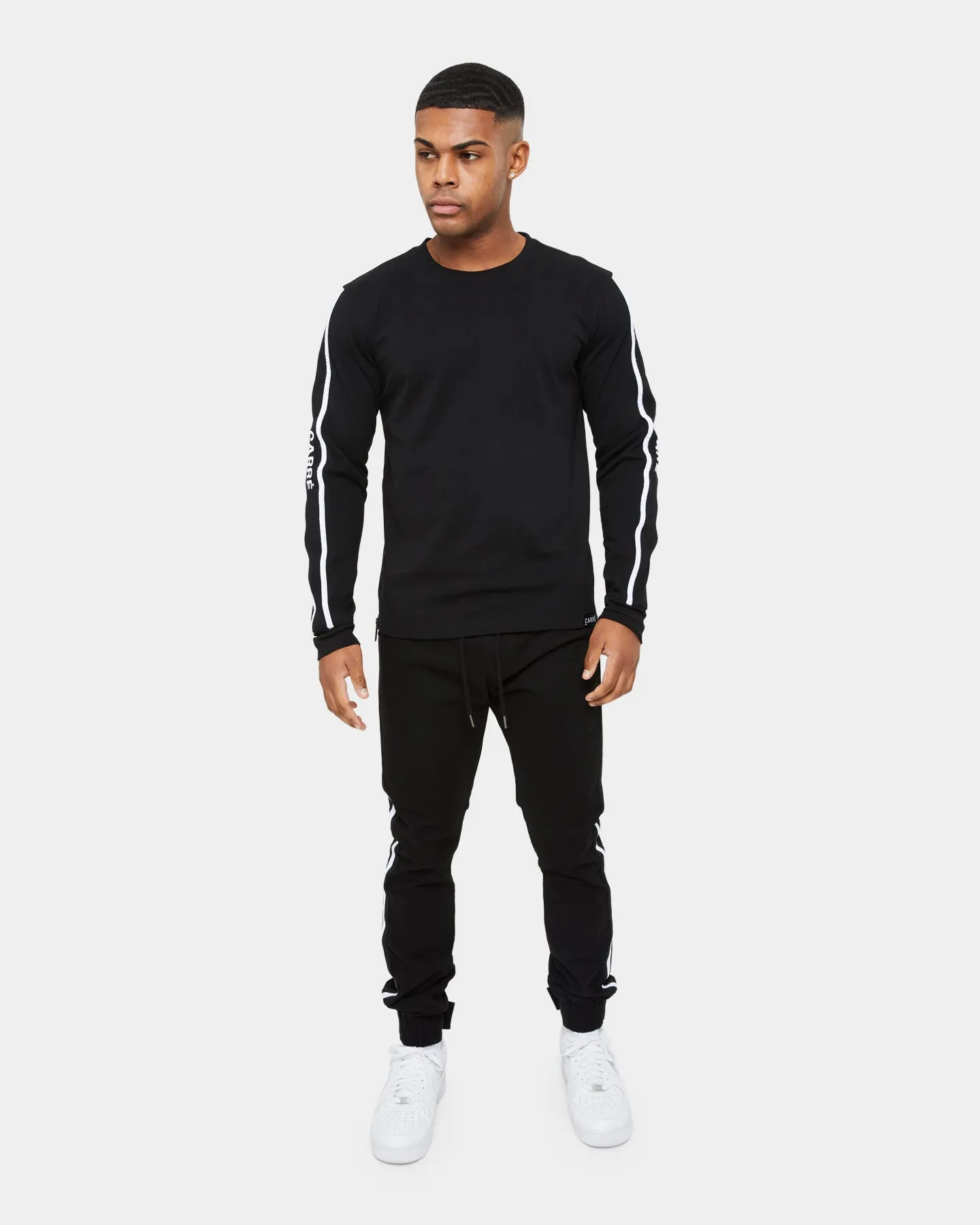 Carre Precision Zip Droptail Long Sleeve T-Shirt Black