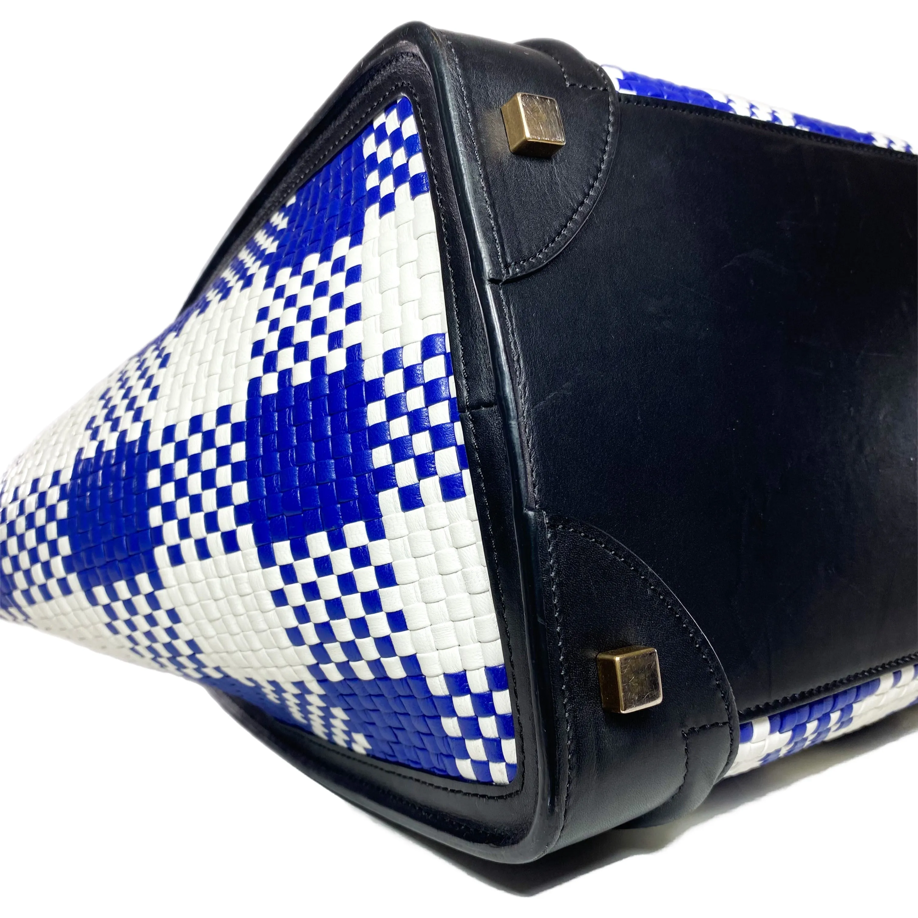 Celine Tricolor Leather Luggage Tote