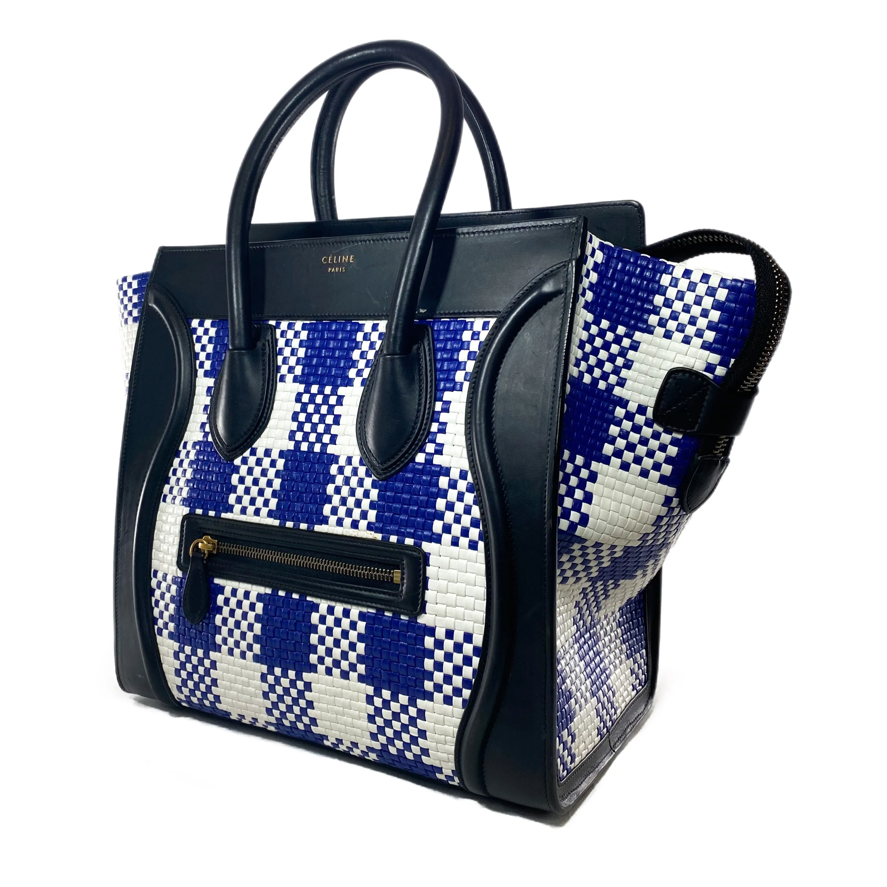 Celine Tricolor Leather Luggage Tote