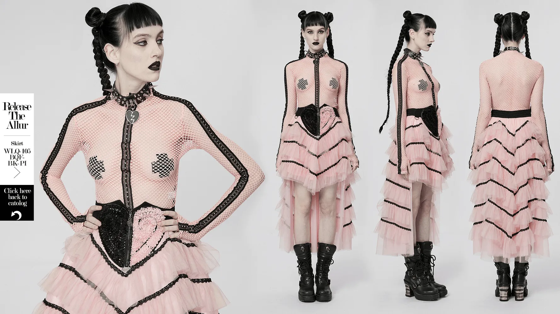 Chic Gothic Fishnet Top - Slim Fit and Stretchy