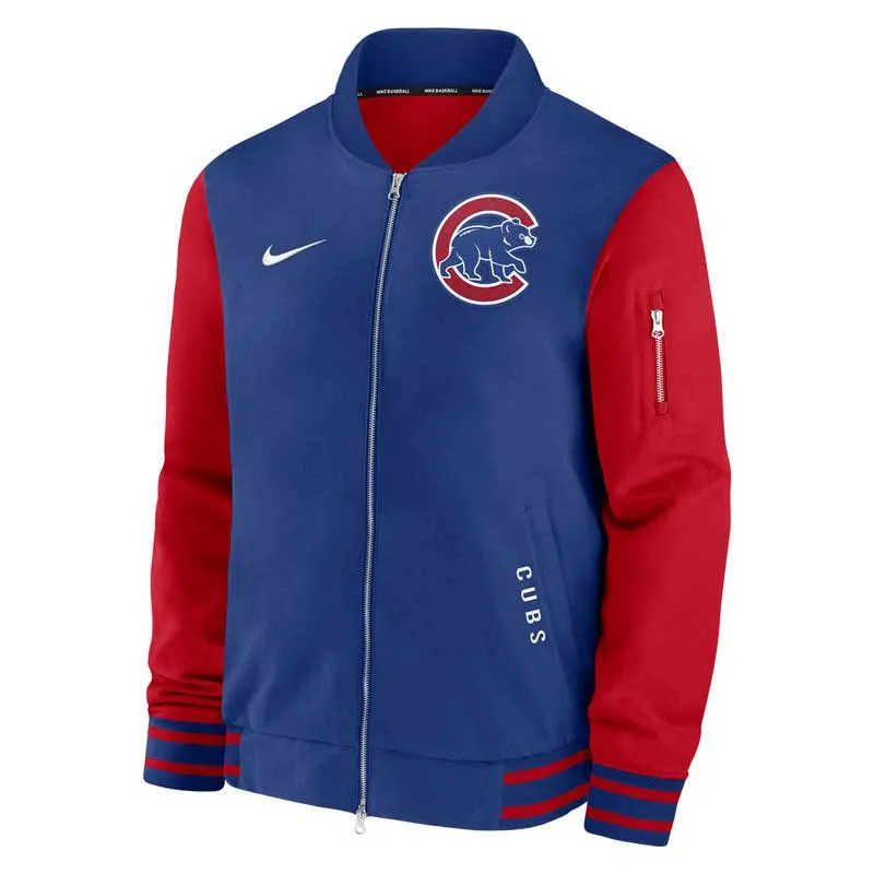 Chicago Cubs 2025 Nike Authentic Collection Bomber Jacket