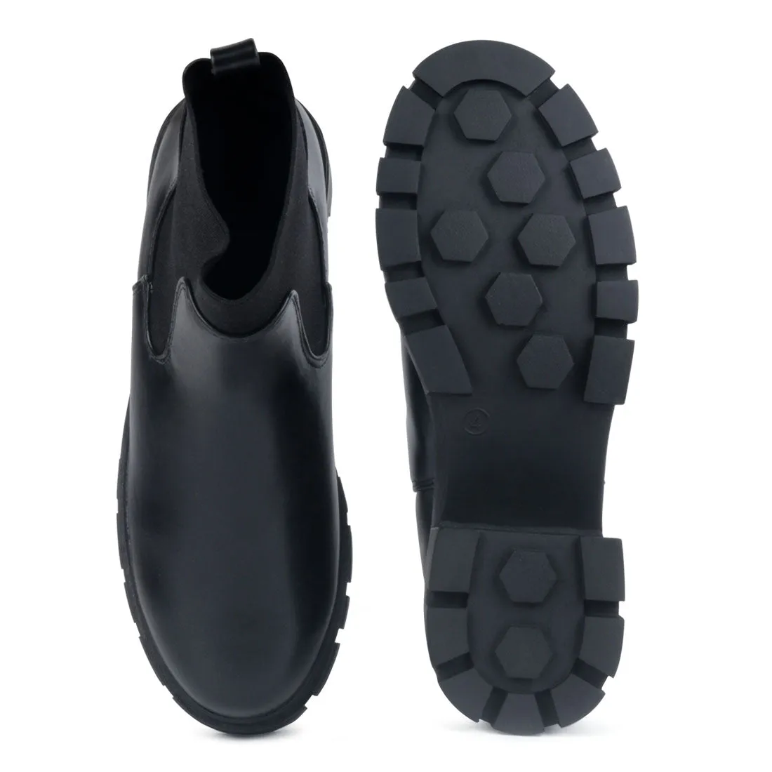 Chunky All Black Chelsea Boot