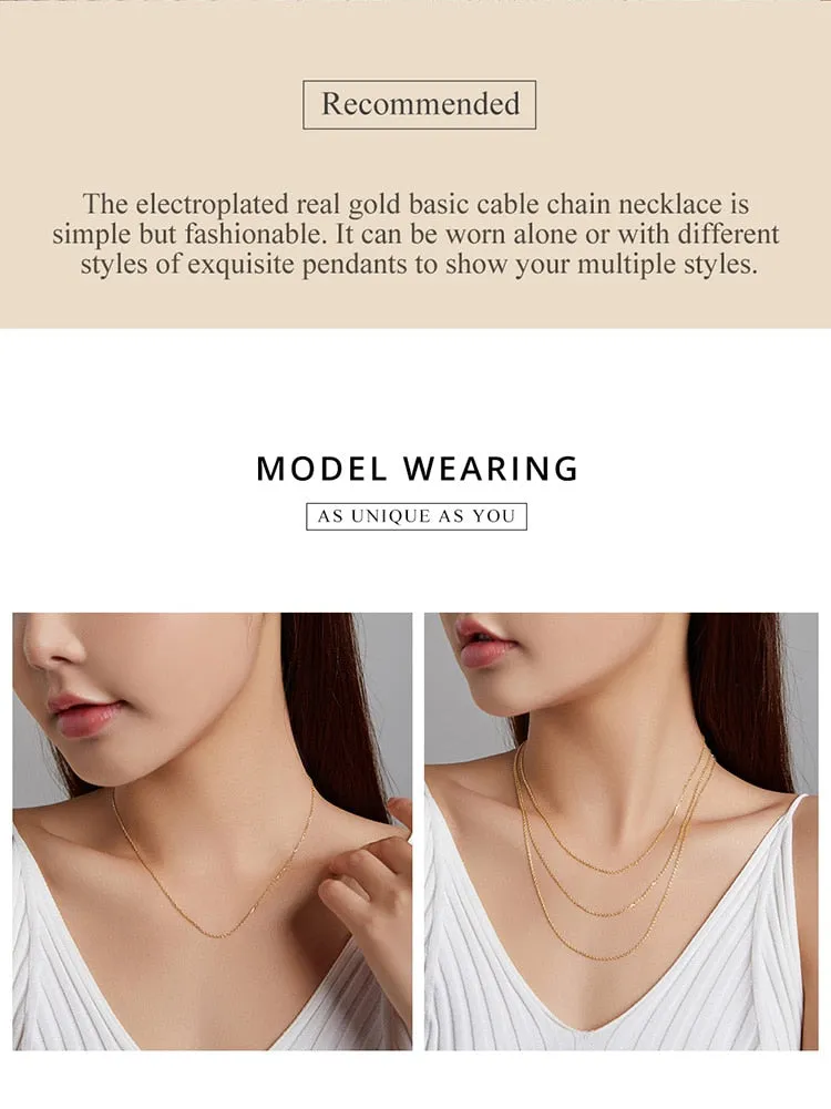 Classic Basic Chain 100% 925 Sterling Silver