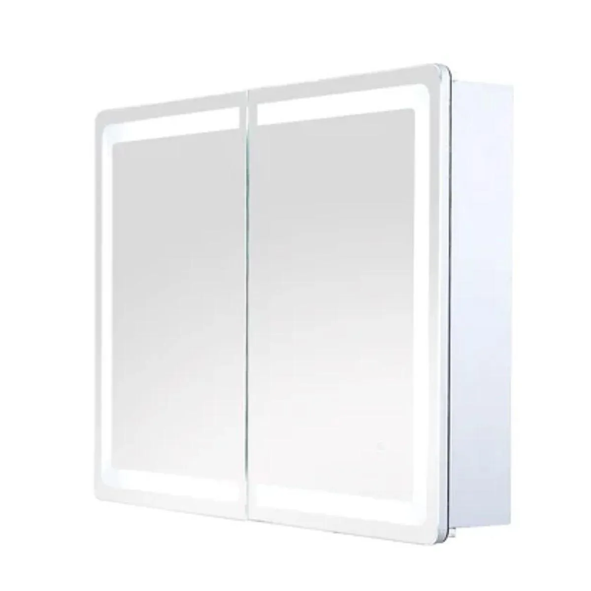 Edison 34 In. X 24 In. Tri-color LED Dual Door Cabinet Mirror With Touch On/Off Dimmer Function