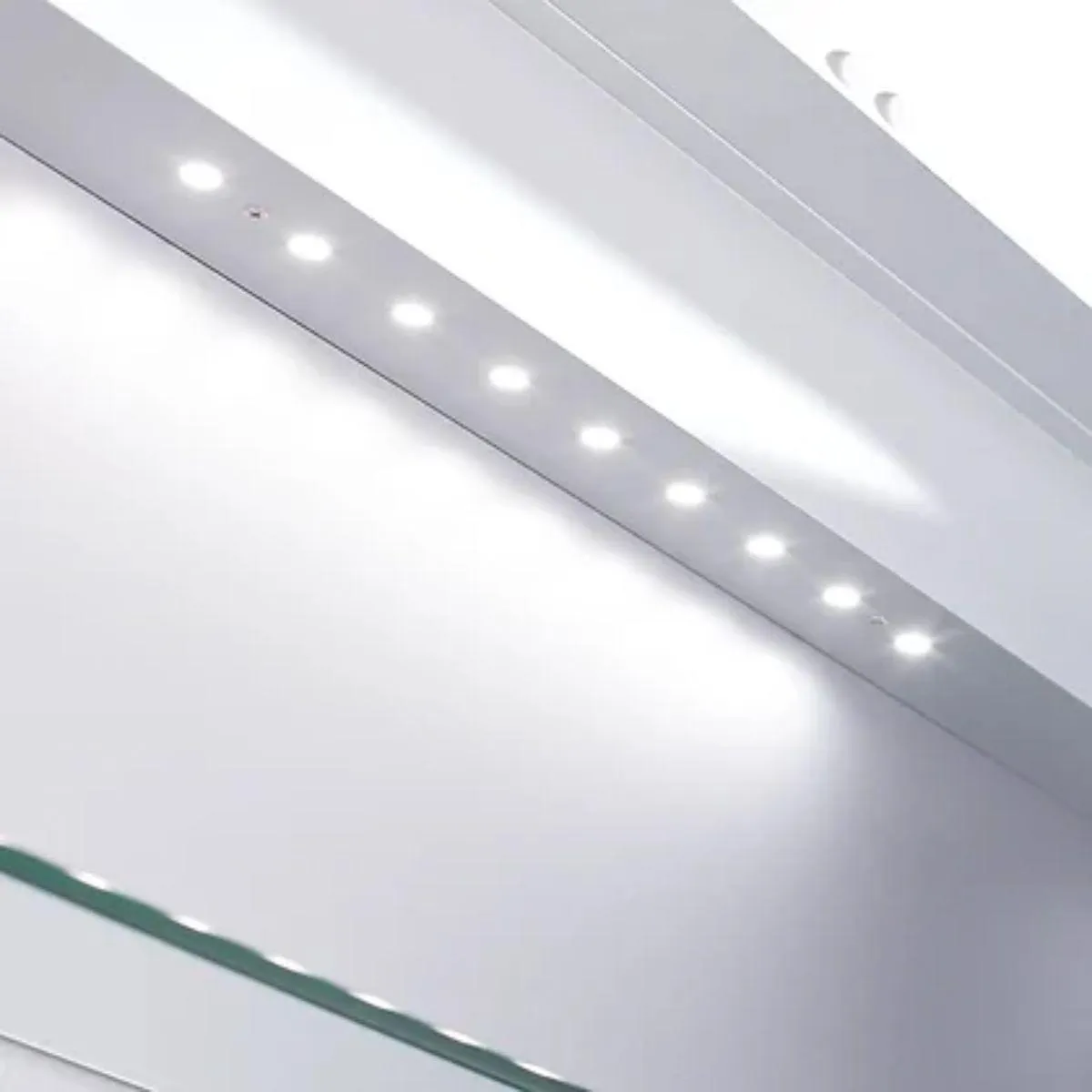 Edison 34 In. X 24 In. Tri-color LED Dual Door Cabinet Mirror With Touch On/Off Dimmer Function