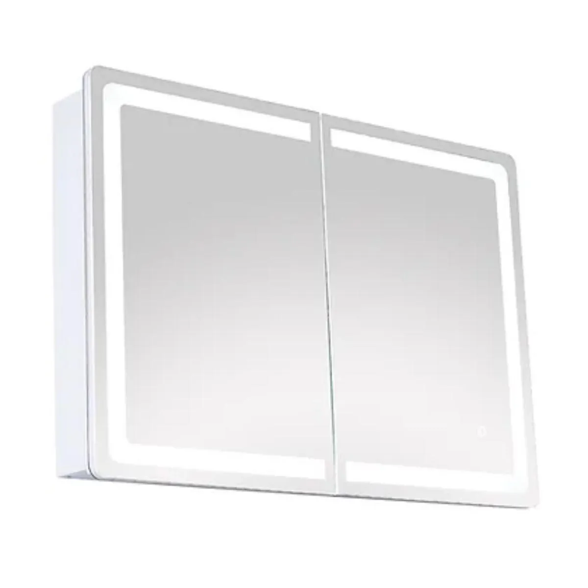 Edison 34 In. X 24 In. Tri-color LED Dual Door Cabinet Mirror With Touch On/Off Dimmer Function
