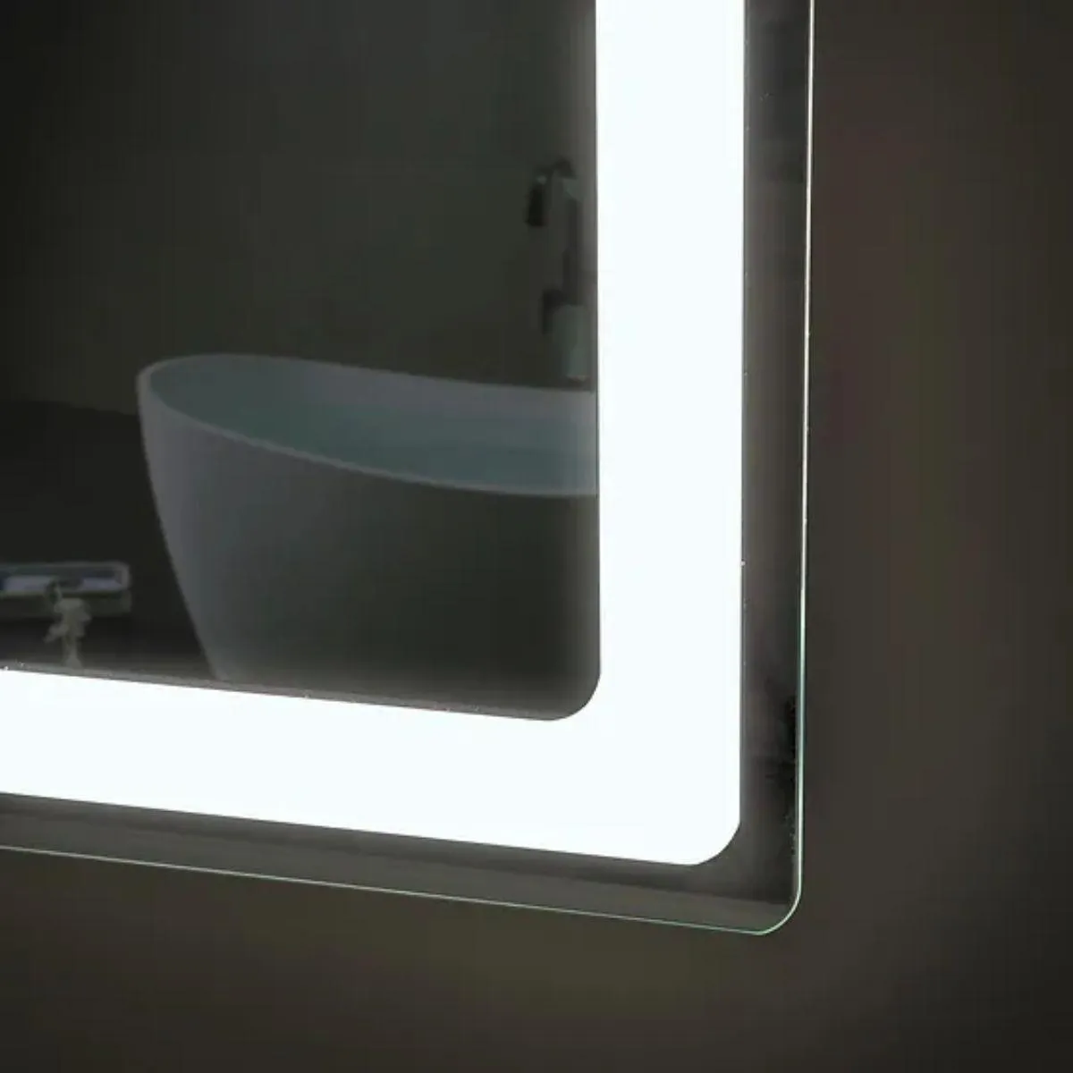 Edison 34 In. X 24 In. Tri-color LED Dual Door Cabinet Mirror With Touch On/Off Dimmer Function