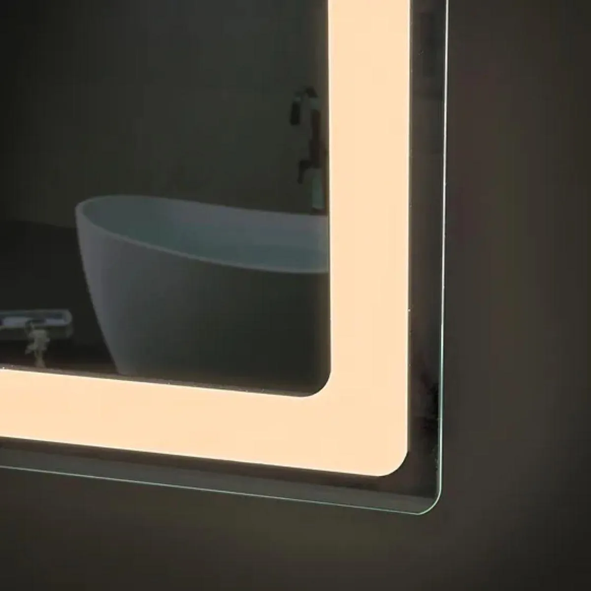 Edison 34 In. X 24 In. Tri-color LED Dual Door Cabinet Mirror With Touch On/Off Dimmer Function