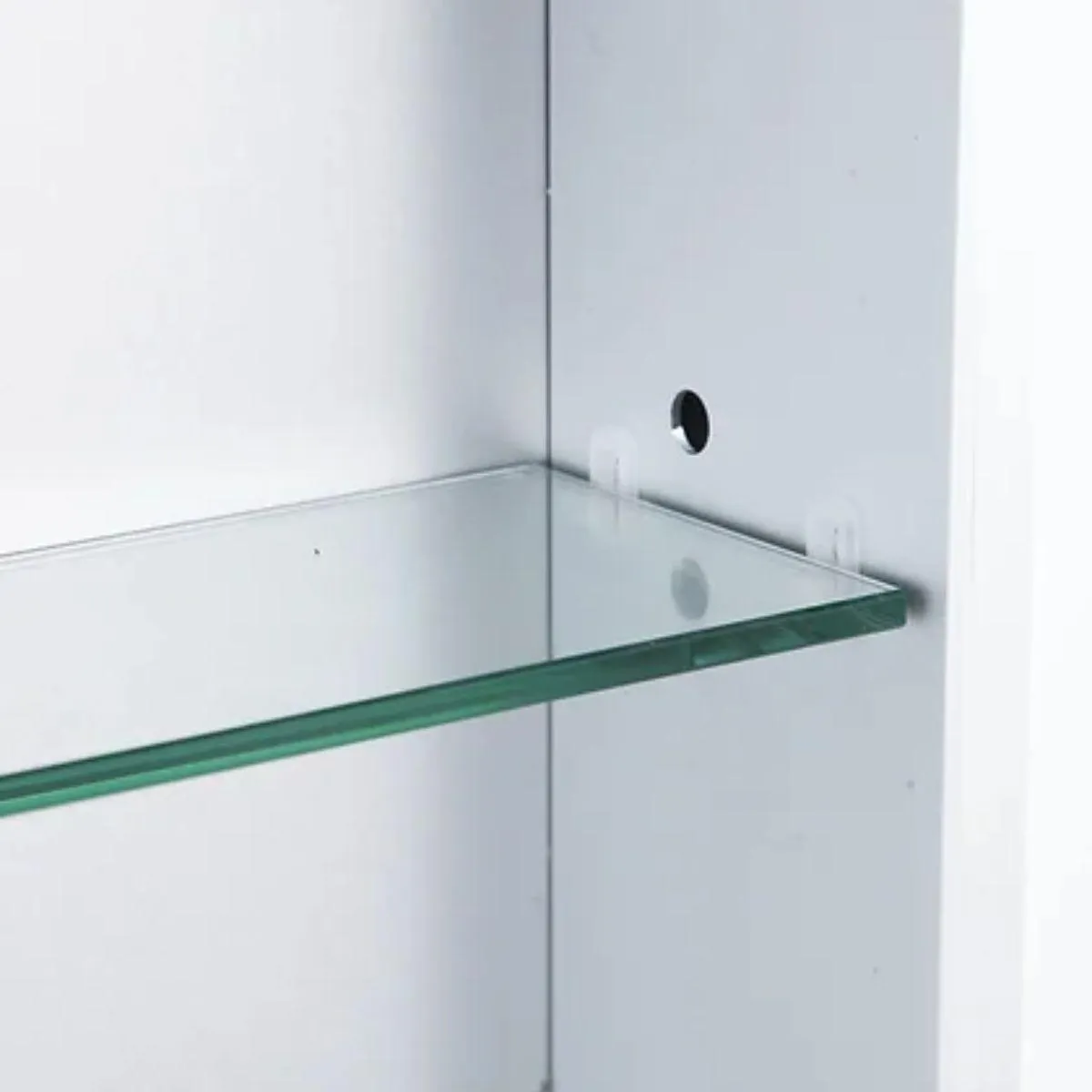 Edison 34 In. X 24 In. Tri-color LED Dual Door Cabinet Mirror With Touch On/Off Dimmer Function