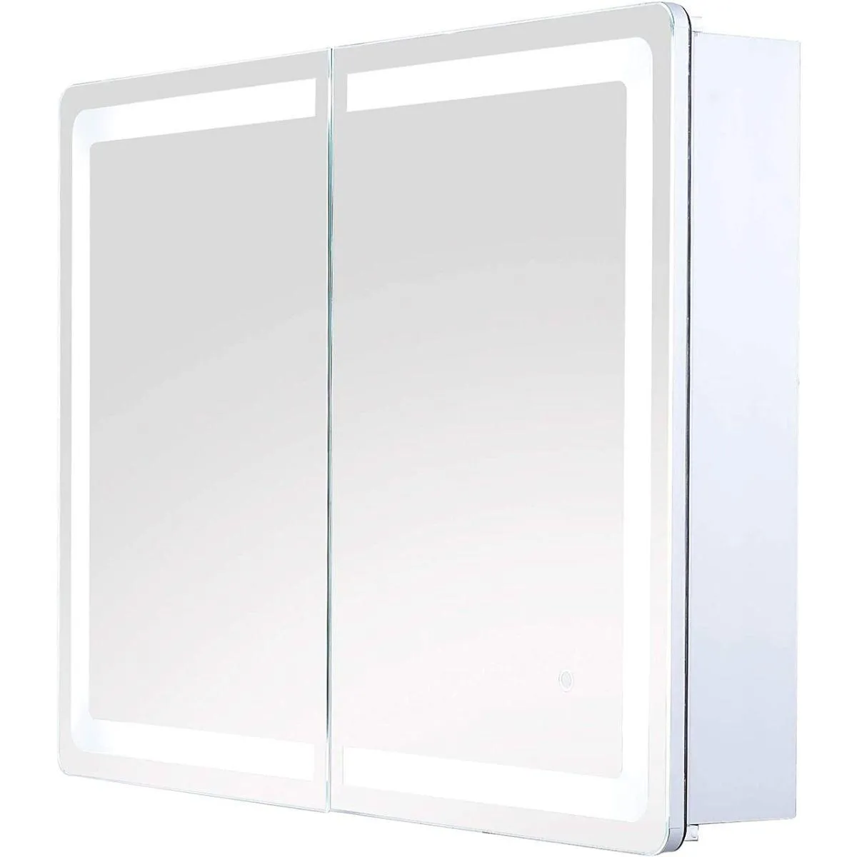 Edison 34 In. X 24 In. Tri-color LED Dual Door Cabinet Mirror With Touch On/Off Dimmer Function