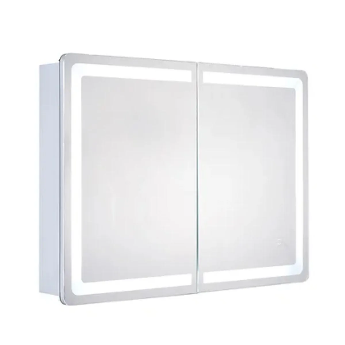 Edison 34 In. X 24 In. Tri-color LED Dual Door Cabinet Mirror With Touch On/Off Dimmer Function
