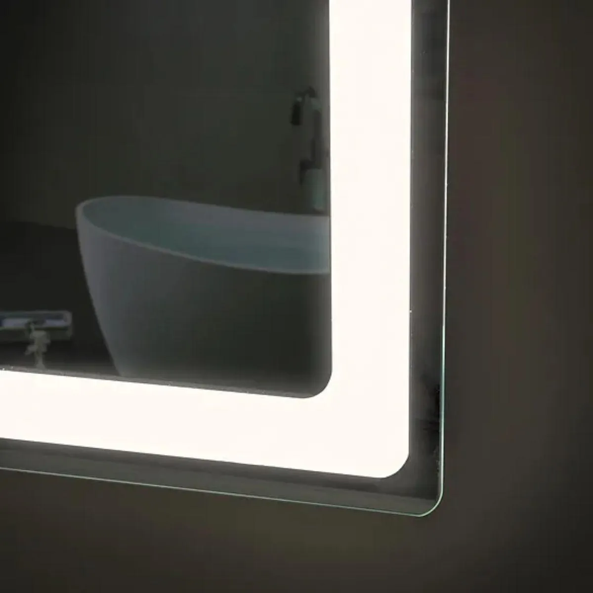 Edison 34 In. X 24 In. Tri-color LED Dual Door Cabinet Mirror With Touch On/Off Dimmer Function