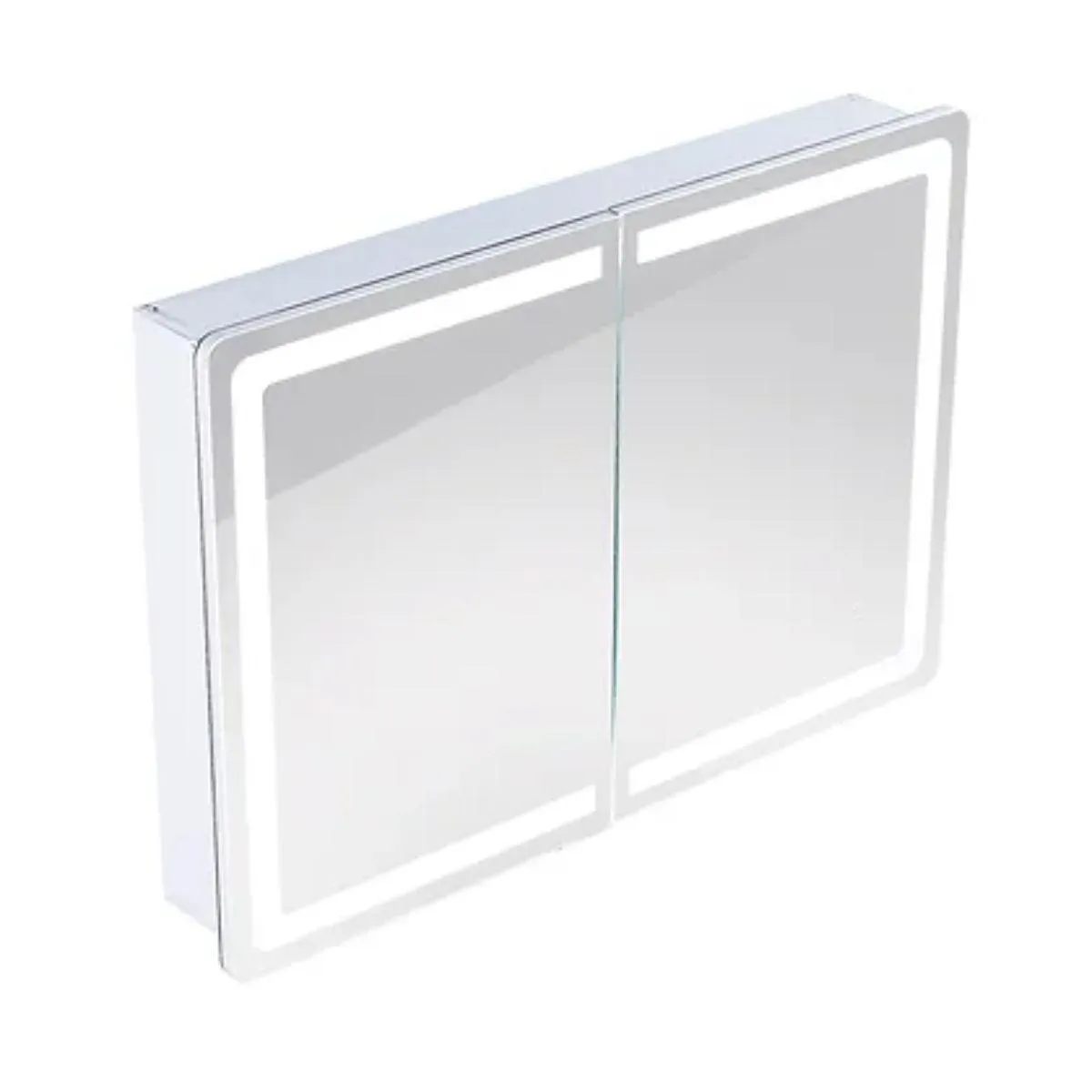 Edison 34 In. X 24 In. Tri-color LED Dual Door Cabinet Mirror With Touch On/Off Dimmer Function