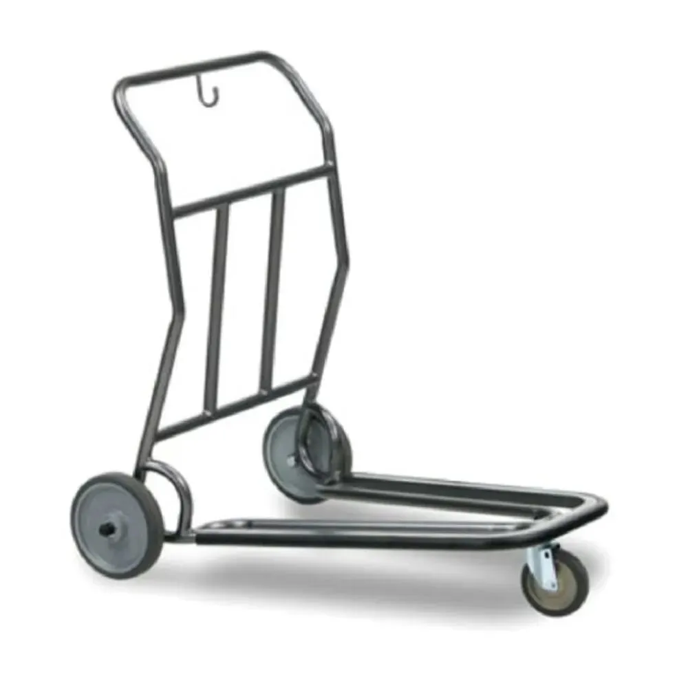 Forbes Industries 1574-SS 28" Self Serve Luggage Cart (Nestable), with Stainless Steel Round Tube Frame With Two Vertical Retainers