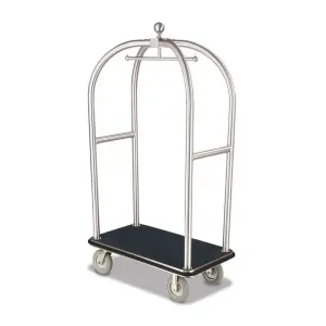 Forbes Industries 2526 43" Birdcage® Luggage Cart 2" Dia. Tubular polished Stainless Steel Superstructure