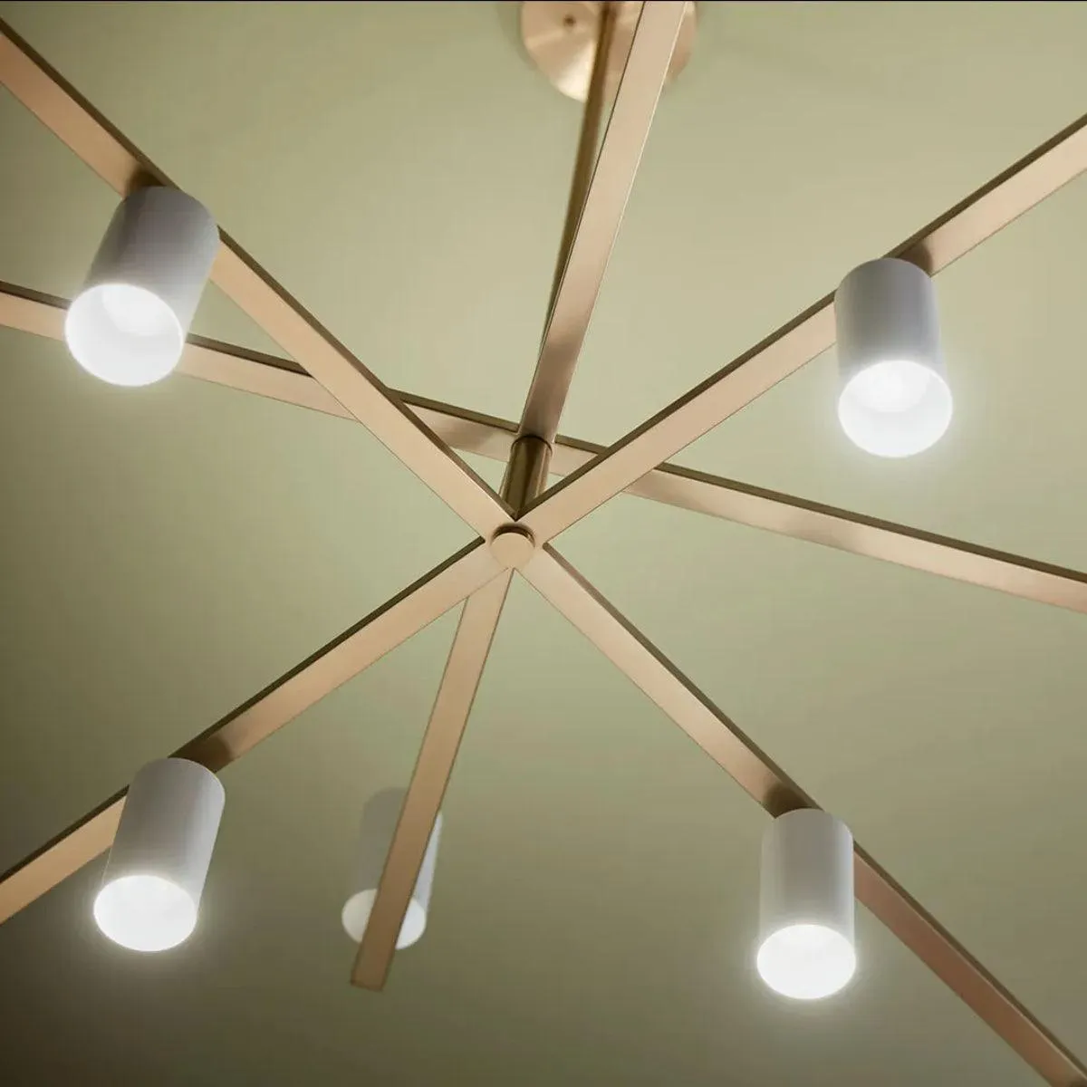 Gala 56" 12-Light Chandelier Multi-Tier with Metal cylinder shade, Champagne bronze and white Finish