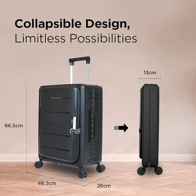 Homestic Luggage Bag | Trolley Bags for Travel | Collapsible Luggage Bag | Travelling Bag | Trolley Bags for Suitcase | Lightweight Luggage Bag | 24 Inch | Light Mint