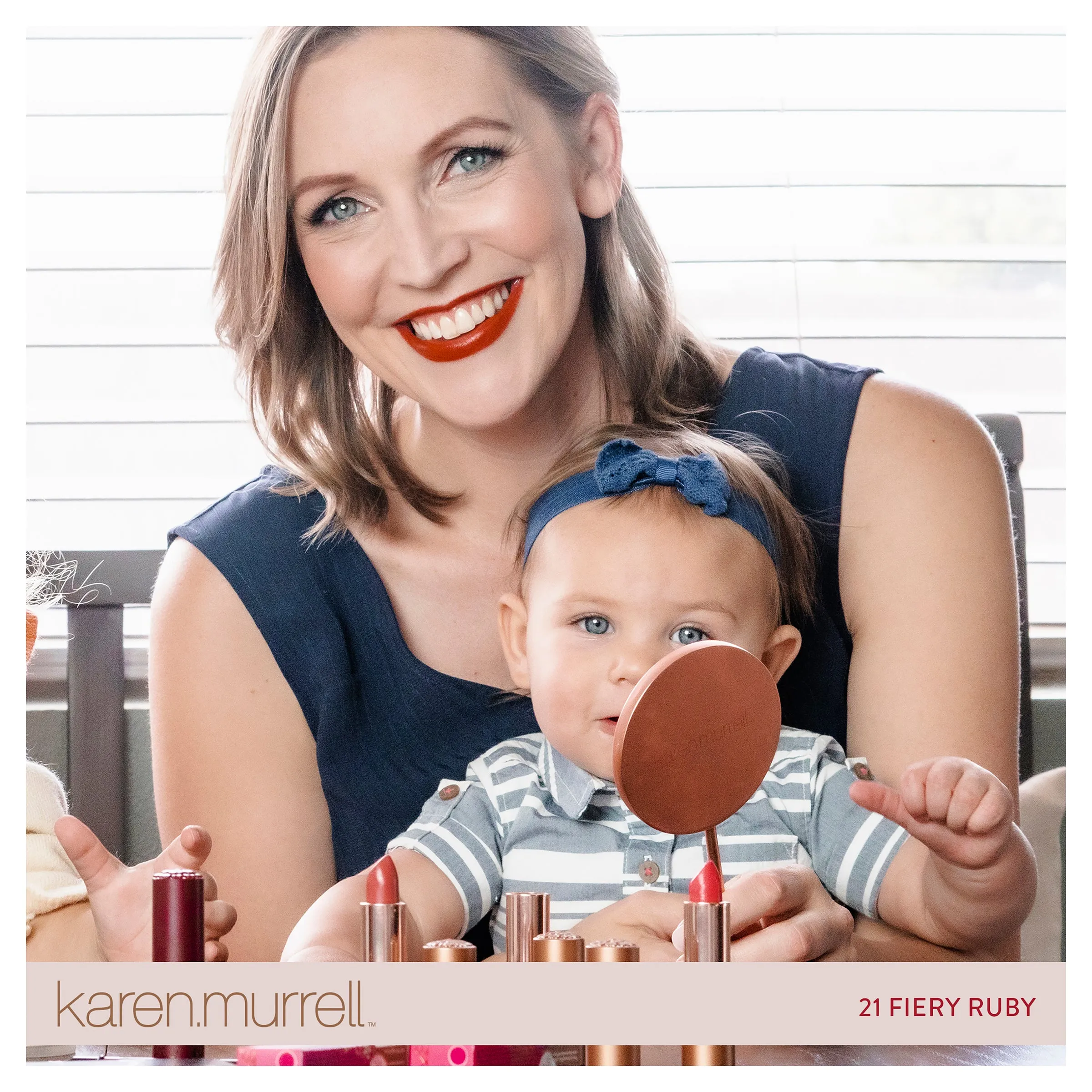 Karen Murrell Natural Lipstick 21 Fiery Ruby