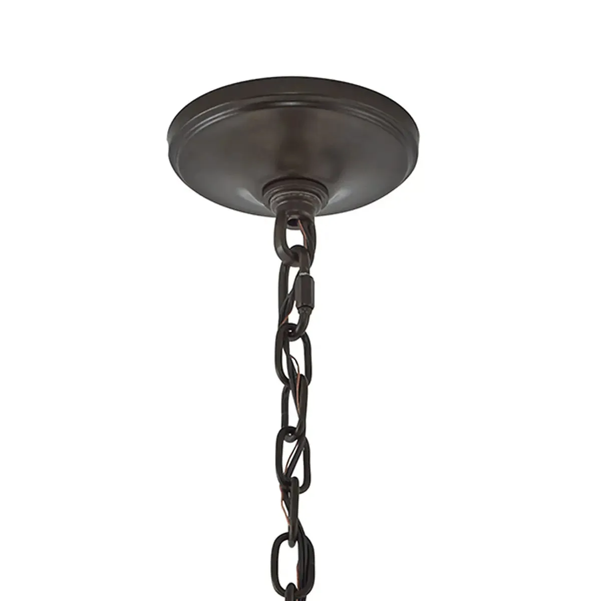 Lacey 34" 9-Light Chandelier Multi-Tier with Clear Satin Etched Glass, Mission Bronze Finish