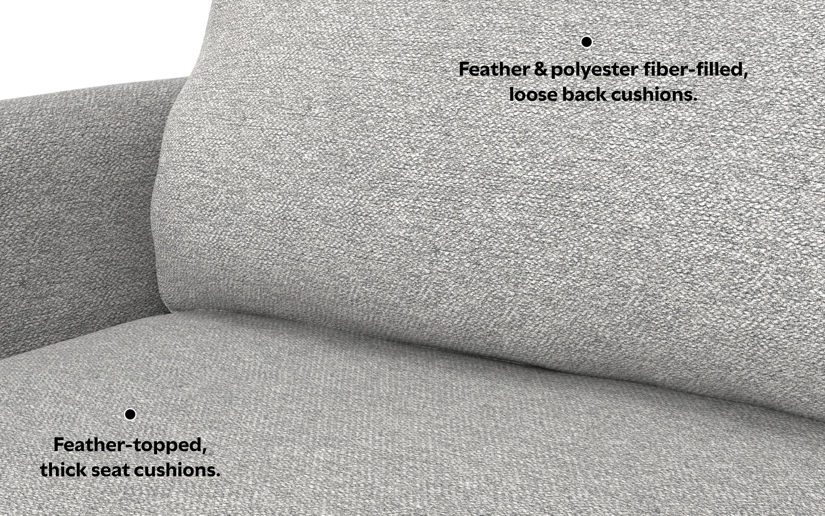 Livingston 90-inch Sofa in Woven-Blend Fabric