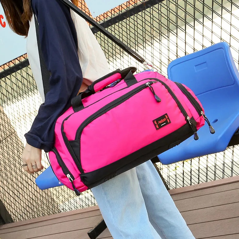 Men's Sports Cylinder Portable Travel Shoulder Bag