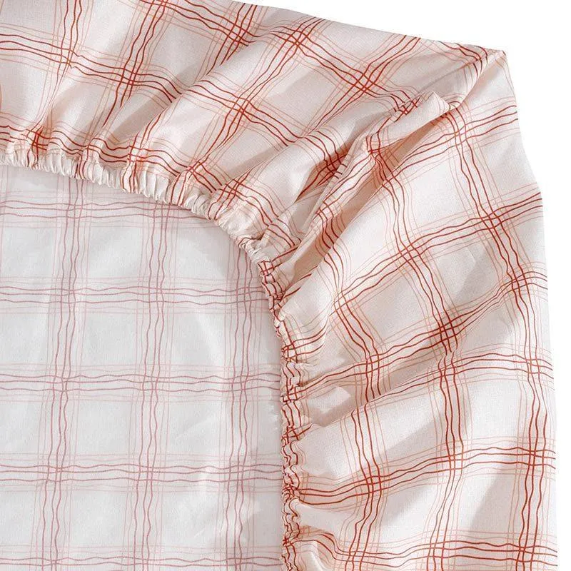 Milly Checkered Bedsheet - Pink