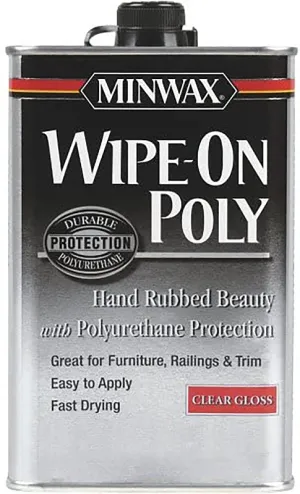 Minwax 60900000 Polyurethane, Gloss, Liquid, Clear, 1 qt, Can :QUART: QUANTITY: 1