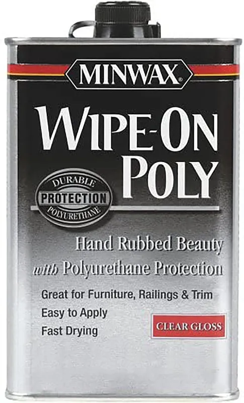 Minwax 60900000 Polyurethane, Gloss, Liquid, Clear, 1 qt, Can :QUART: QUANTITY: 1