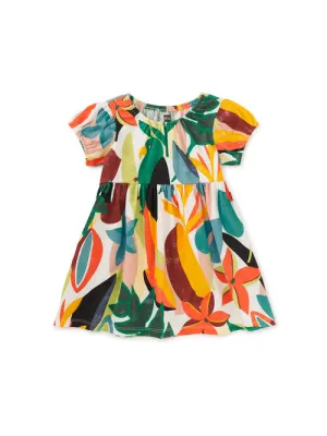 Parakeet Tropicalia Puff Sleeve Baby Dress