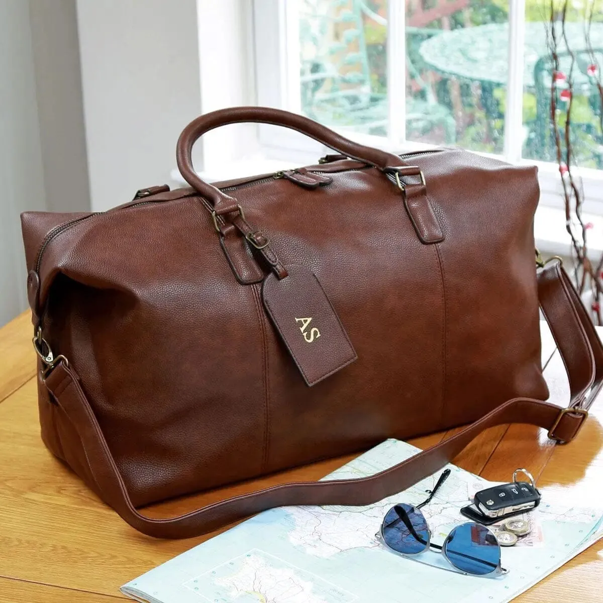 Personalised Faux Leather Luggage Tag