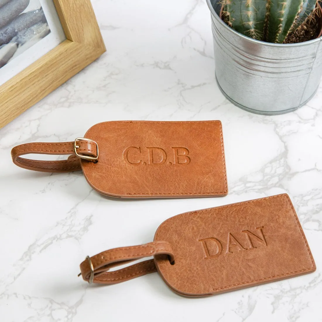 Personalised Faux Leather Luggage Tag