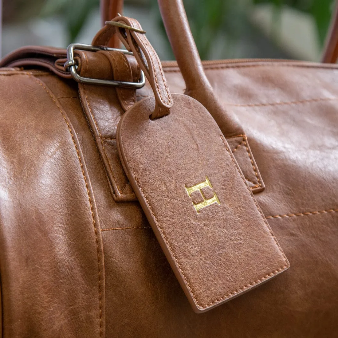 Personalised Faux Leather Luggage Tag