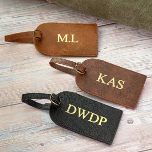 Personalised Faux Leather Luggage Tag
