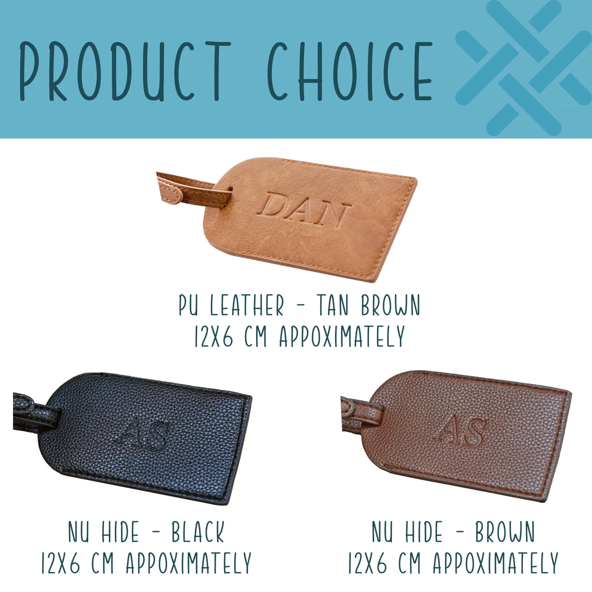 Personalised Faux Leather Luggage Tag