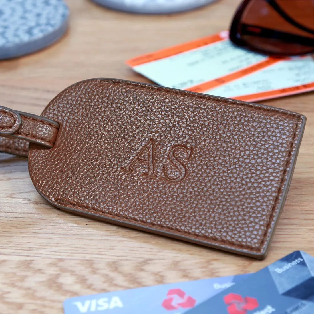 Personalised Faux Leather Luggage Tag