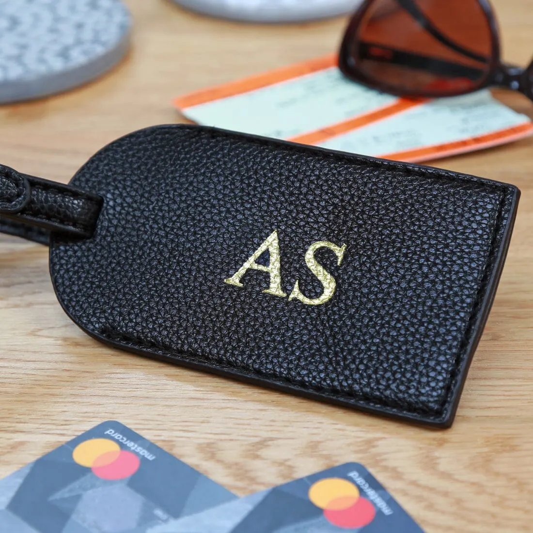 Personalised Faux Leather Luggage Tag
