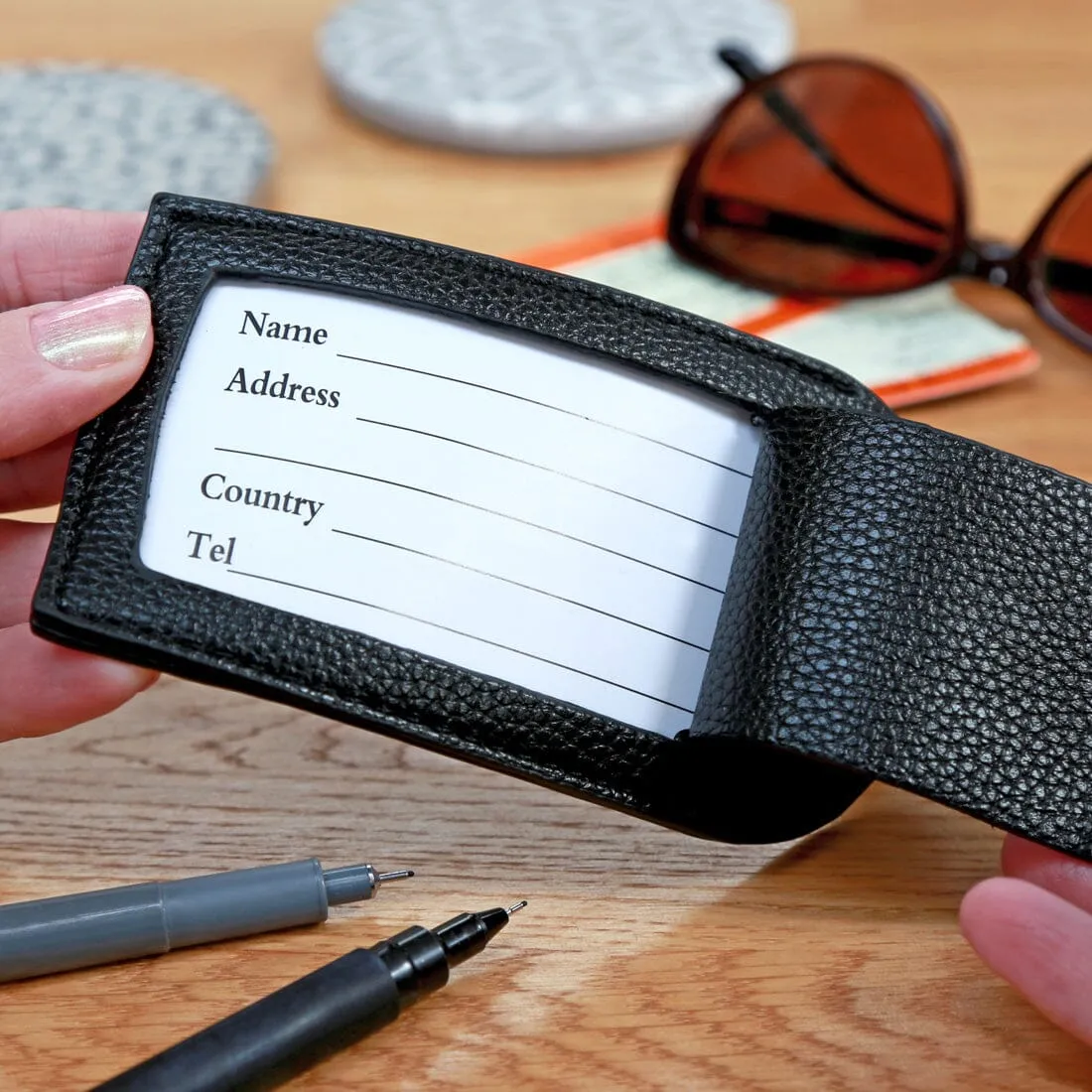 Personalised Faux Leather Luggage Tag