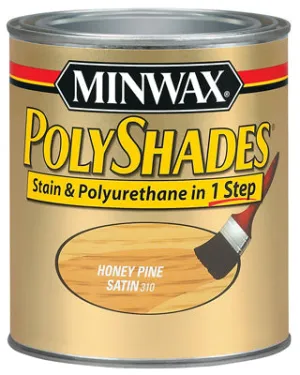 Polyshades Wood Stain Finish HALF PINT - SATIN - HONEY PINE