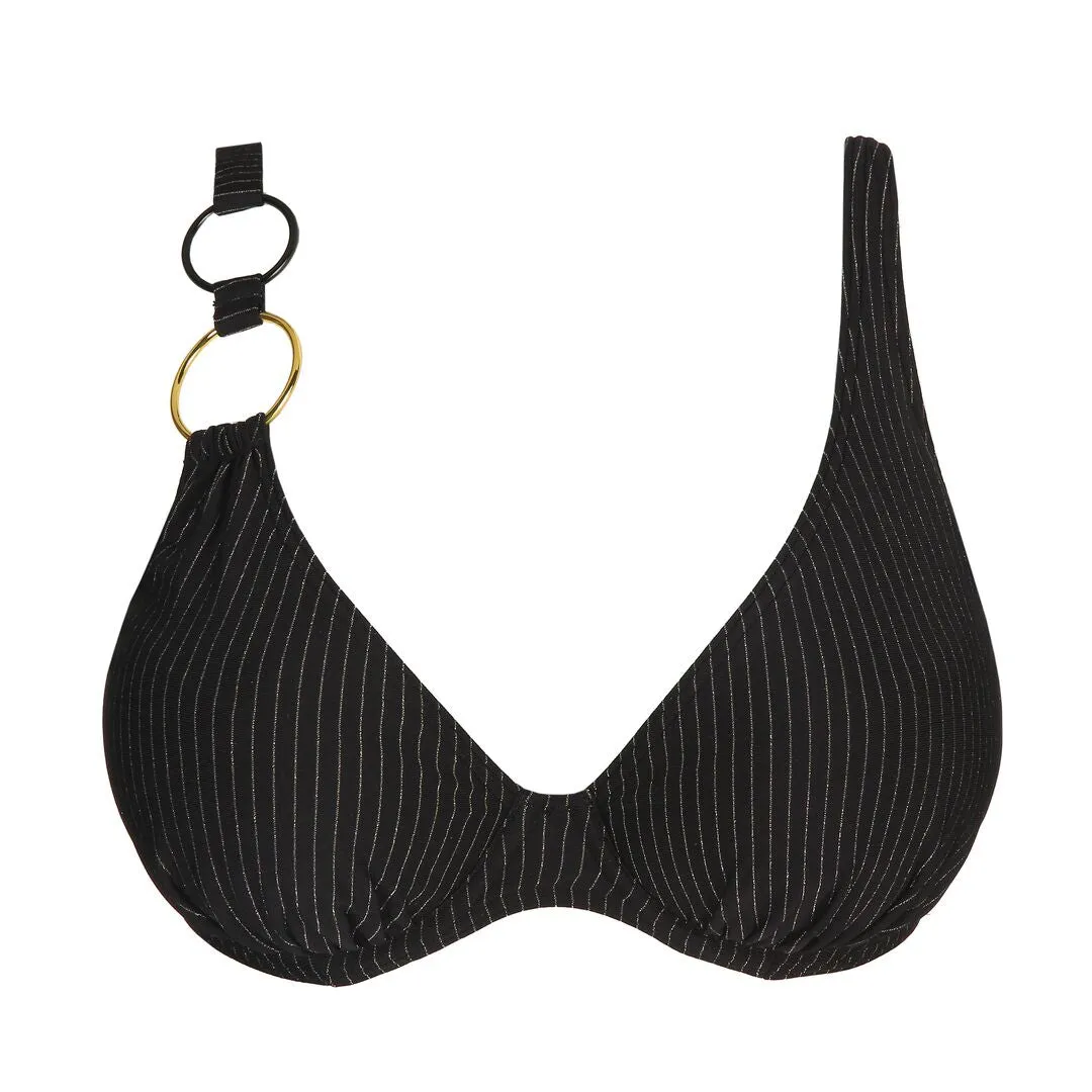 Prima Donna Swimwear Solta Black Padded Plunge Bikini Top 4010119